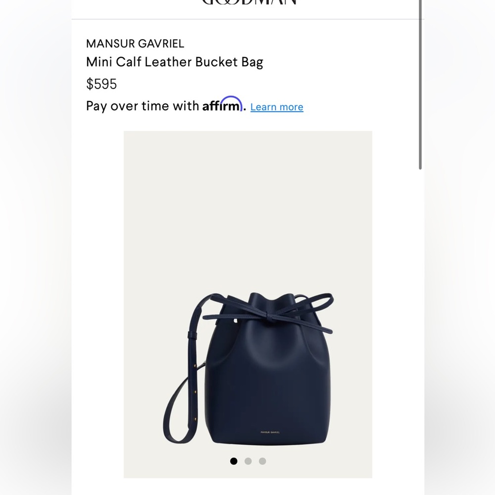 Mansur Gavriel Leather Bucket Bag